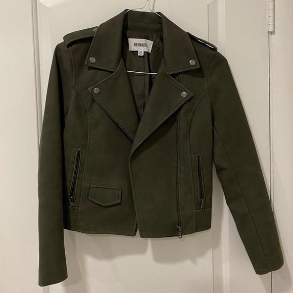 BB Dakota Jackets & Blazers - BB Dakota Moto Jacket - green - XS